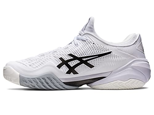 ASICS Men's Court FlyteFoam 3 Tennis Shoes, 14, White/Black