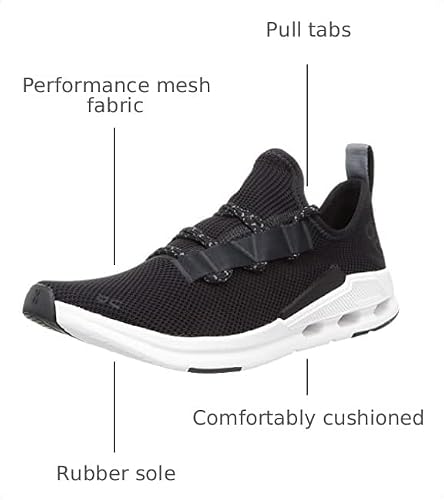 On Men's Cloudeasy Sneakers, Black/Rock, 10.5 Medium US