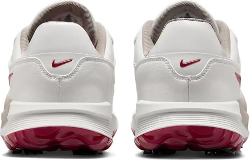 Nike Victory Pro 4 Golf Shoes (FZ7611-103, Summit White/Taupe Grey/Team Red) 11 Women/9.5 Men