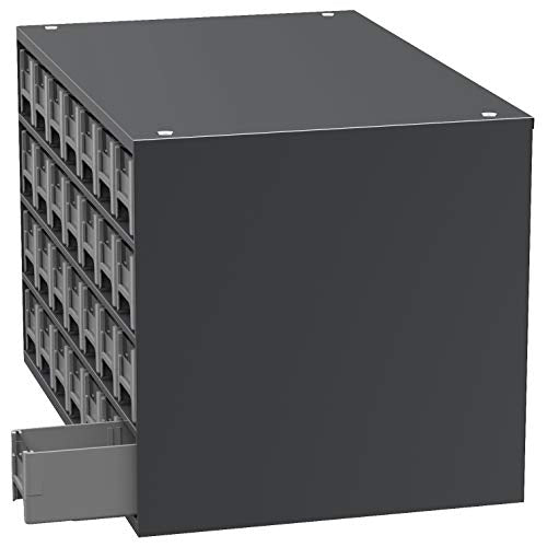 Akro-Mils Steel Garage Storage Cabinet, Small Parts Organizer Metal Cabinet for Hardware, Nails, Screws, Bolts, Nuts, and More, 17" W x 11" D x 11" H, 28-Drawer, Gray Cabinet/Gray Drawers (19228)