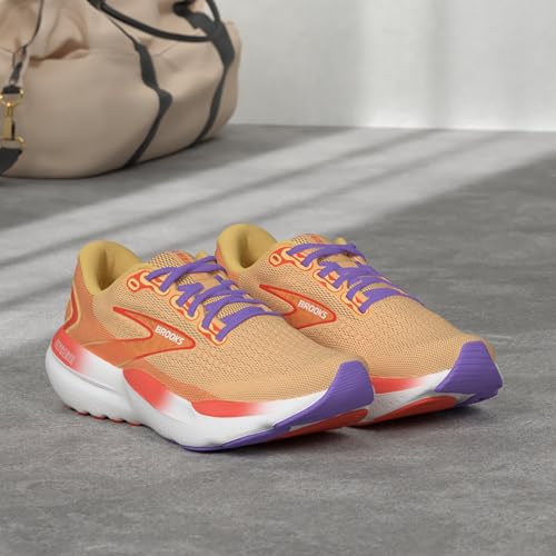 Brooks Women’s Glycerin 21 Neutral Running Shoe - Sunburst/Nasturtium/Purple - 7 Medium
