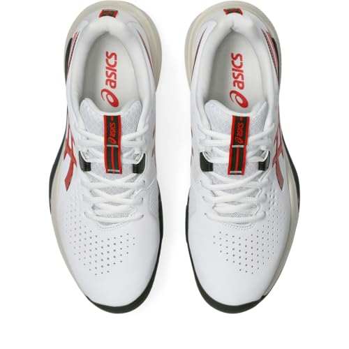 ASICS Men's Gel-Challenger 15 Tennis Shoes, 10, White/Cherry Tomato