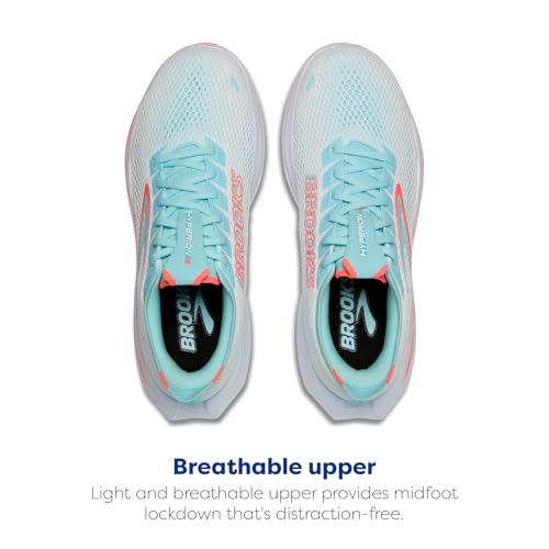 Brooks Women’s Hyperion 3 Neutral Running Shoe - White/Pink Clay/Atomizer - 9 Medium