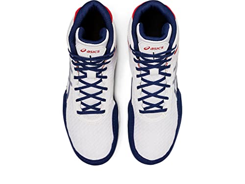 ASICS Men's Matflex 6 Wrestling Shoes, 12, White/DEEP Ocean