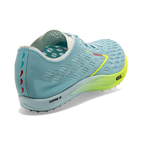Brooks Men’s Wire 8 Running Shoe - Blue Glow/Nightlife/Red - 12 Medium