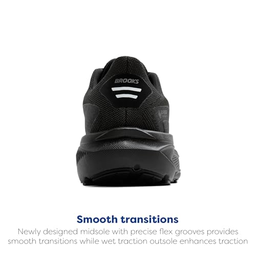 Brooks Women’s Ghost 17 GTX Waterproof Supportive Running & Walking Shoe - Black/Black/Ebony - 7.5 Medium