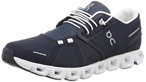 On Men's Cloud 5 Sneakers, Midnight/White, 12 Medium US