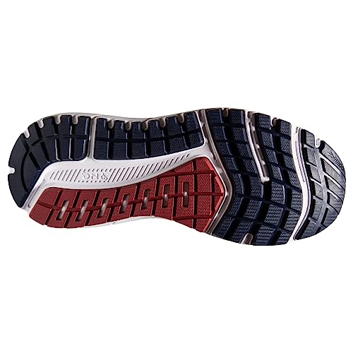 Brooks Men's Beast '20 Supportive Running Shoe - Peacoat/Midnight/Red - 8 X-Wide