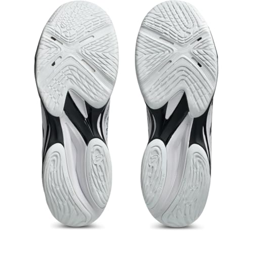 ASICS Men's Netburner Ballistic FlyteFoam 4 Volleyball Shoes, 10.5, White/Black