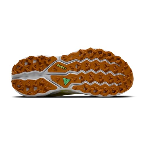 Brooks Men’s Cascadia 19 Mountain Trail Running Shoe - Coconut/Olive/Ginger - 7 Medium