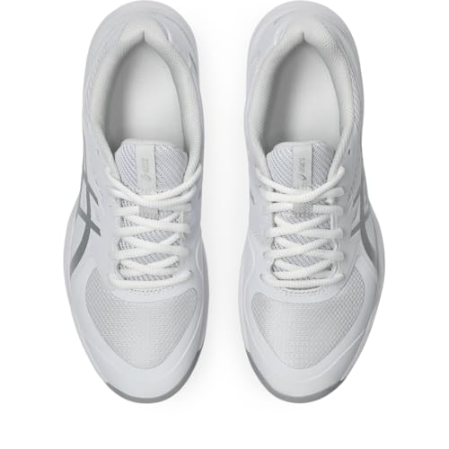 ASICS Women's Game FlyteFoam Tennis Shoes, 9.5, White/Pure Silver