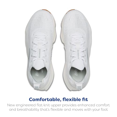 Brooks Women’s Glycerin Flex Neutral Running & Walking Shoe - White/Black/Gum - 8 Medium
