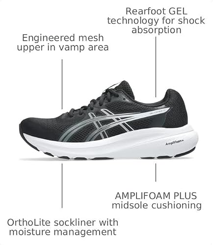 ASICS Women's Gel-Contend 10 Running Shoes, 10, Black/White