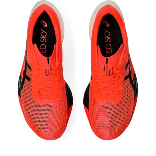 ASICS Unisex METASPEED Sky 3 Running Shoe, 7M / 8.5W, Sunrise RED/Black