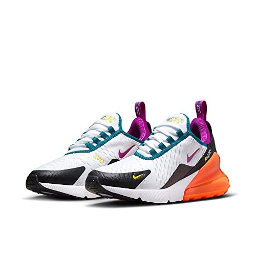 Nike Big Kid's Air Max 270 White/Vivid Purple-Black (FD0299 100) - 6