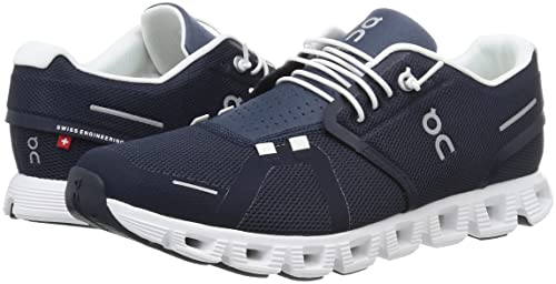 On Men's Cloud 5 Sneakers, Midnight/White, 12 Medium US