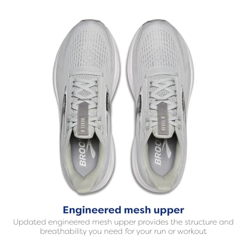 Brooks Women’s Revel 8 Neutral Running & Walking Shoe - Oyster Mushroom/Alloy/Silver - 8 Medium