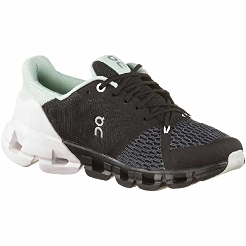 ON Women's Cloudflyer Running Shoe, Black/White, 5