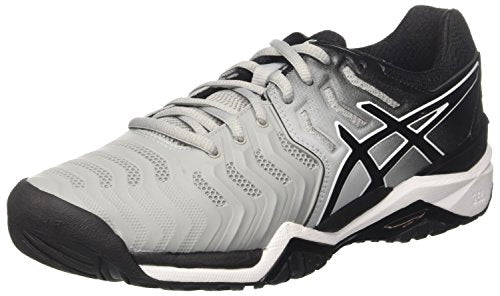 ASICS Gel-Resolution 7 Mens Tennis Shoes E701Y Sneakers Shoes (UK 6 US 7 EU 40, mid Grey Black White 9690)