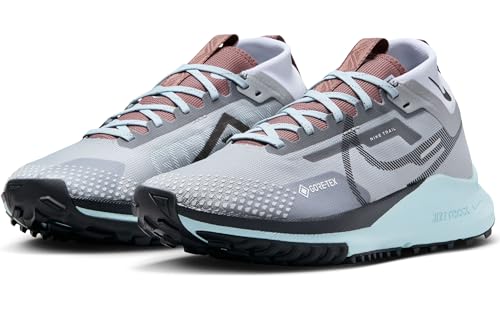 Nike Women's React Pegasus Trail 4 Gore-Tex Trainers, Lt Smoke Grey Black Glacier Blue, 6.5