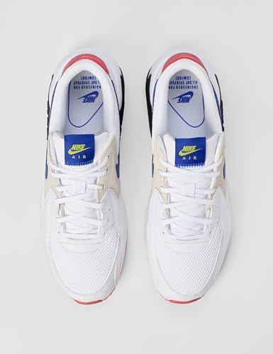 Nike Men's Air Max Excee, White/Hyper Blue-Bright Cactus-Track Red, 11