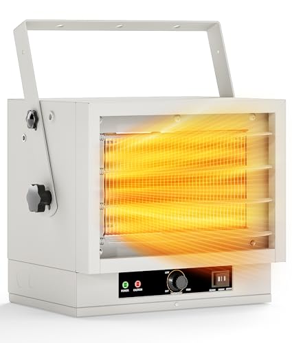 Oylus Electric Garage Heater for Indoor Use - 5000W, 240V Wall/Ceiling/Floor Mounted Shop Heater, Dual Overheat Protection & 3 Adjustable Angles, Industrial Heavy-Duty Heaters for Workshop, Warehouse