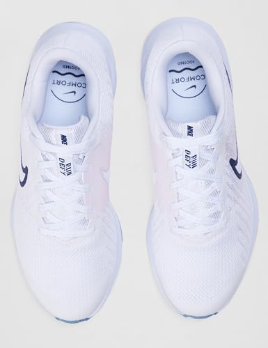 Nike Women's Run Defy Road Running Shoes, White/Blue Void-Football Grey-Work Blue, 9