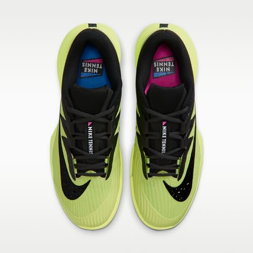Nike Vapor Pro 3 Women's Hard Court Tennis Shoes (Light Lemon Twist/Blue Ribbon Heather/Laser Fuchsia/Black) Size 7.5