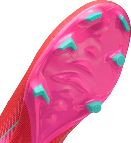 Nike Mercurial Vapor 16 Academy MG Low-Top Soccer Cleats (FQ8374-800, Ember Glow/Aurora Green) Size 10.5