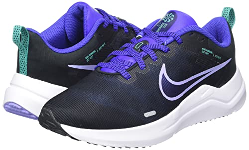 Nike Nike Downshifter 12 Womens Sneaker, Black/Lt Thistle-Lapis-White-Neptune Green, 5.5 US