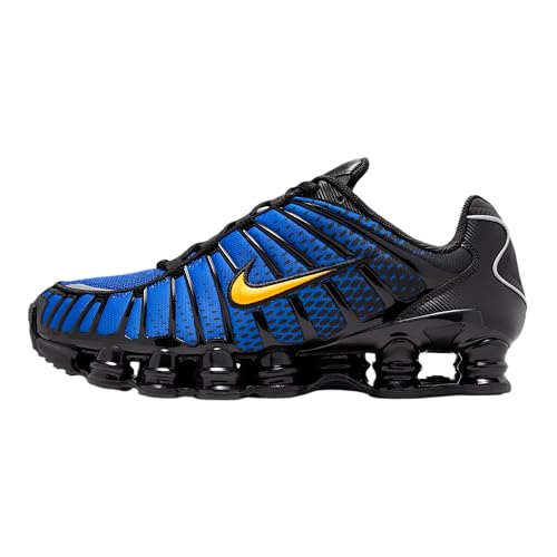 Nike Shox TL Men's Shoes (IB7670-001, Black/Metallic Silver/Lyon Blue/Varsity Maize) Size 10.5