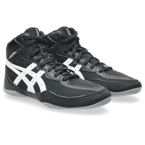 ASICS Kid's Matflex 8 GS Wrestling Shoes, 6, Black/White
