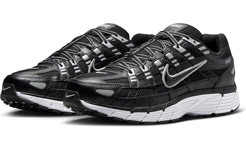 Nike P-6000 Men's Shoes (CD6404-026, Black/White/Metallic Silver/Black) Size 9.5