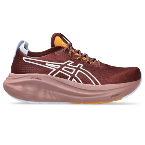ASICS Women's Gel-Nimbus 27 TR Running Shoes, 12.5, Nature Bathing/Dark RED Planet