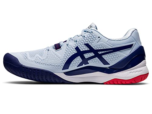 ASICS Women's Gel-Resolution 8 Tennis Shoes, 8.5, Soft Sky/Dive Blue