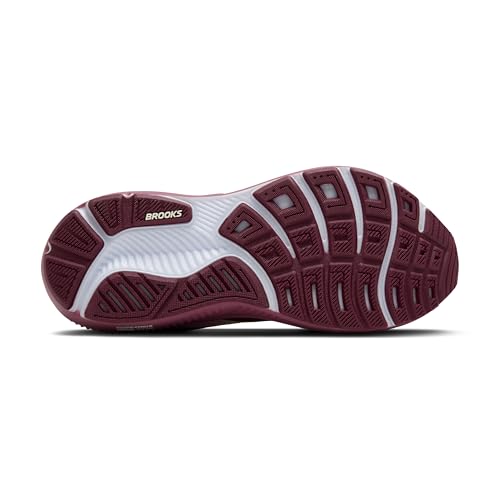 Brooks Women’s Ghost 17 Neutral Running Shoe - Burgundy/Pink/Green - 8.5 Medium