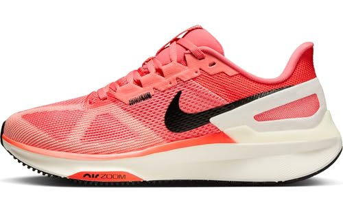 Nike Structure 25 Women's Road Running Shoes (DJ7884-800, Magic Ember/Sail/Apricot Agate/White) Size 8