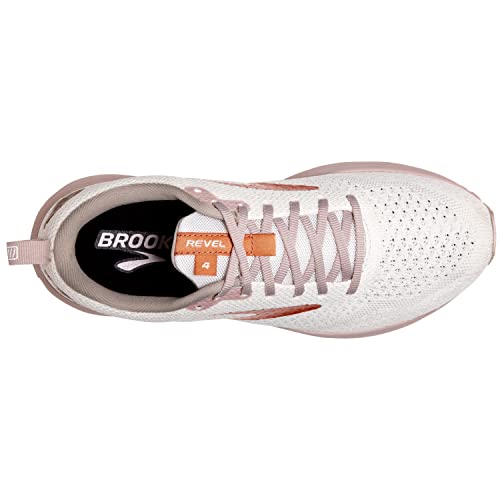 Brooks Women's Revel 4 Running Shoe - White/Hushed Violet/Copper - 11
