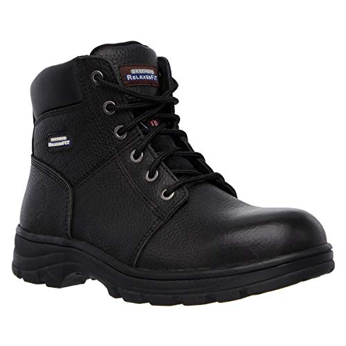 Skechers Work Workshire Mens Steel Toe Cap Safety Boots BLACK 9.5 US