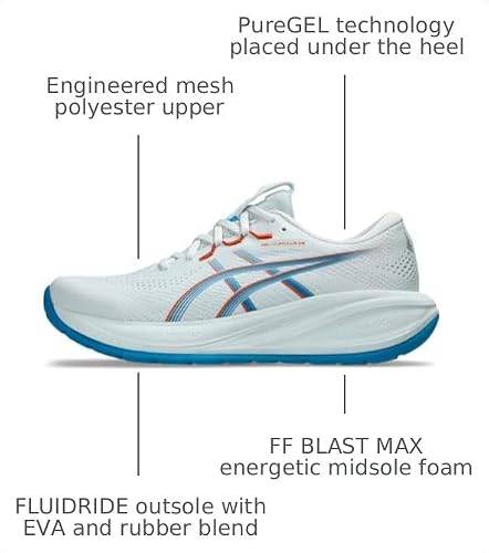 ASICS Men's Gel-Cumulus 28 Running Shoes, 11, Arctic Blue/Aegean Blue