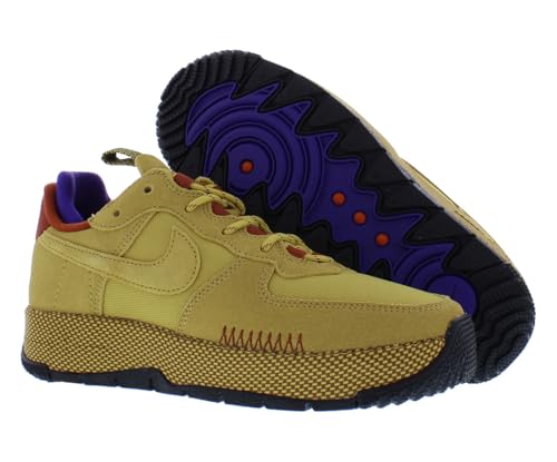 Nike Air Force 1 Wild Women's Shoes (FB2348-700, Wheat Gold/Rugged Orange/Field Purple) Size 6