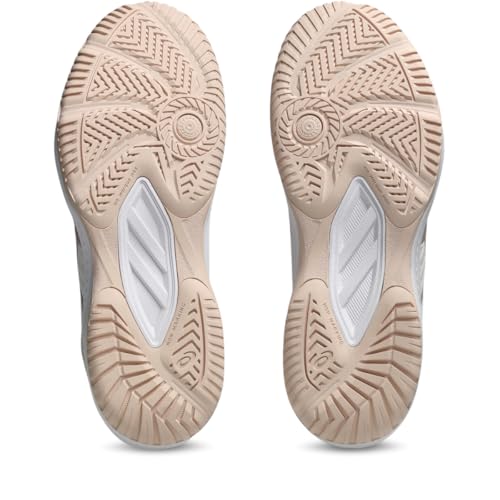 ASICS Women's Upcourt 6 Volleyball Shoes, 9, White/MORGANITE
