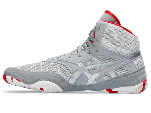 ASICS Women's MATBLAZER Wrestling Shoes, 10, Piedmont Grey/Classic RED