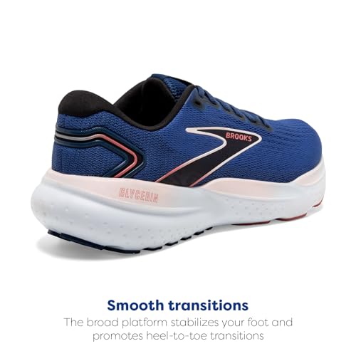 Brooks Women’s Glycerin 21 Neutral Running Shoe - Blue/ICY Pink/Rose - 6.5 Medium
