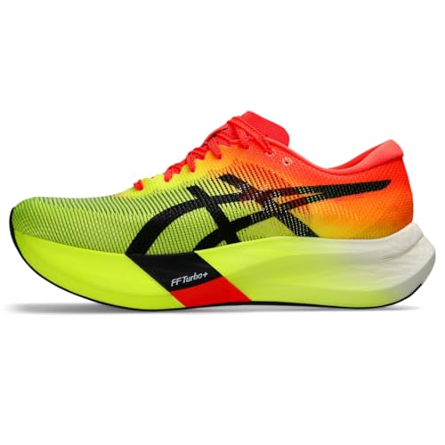 ASICS Unisex METASPEED Edge Running Shoes, 12M / 13.5W, Safety Yellow/Black