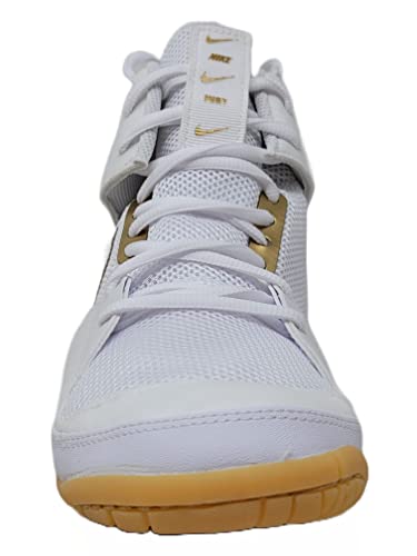 Nike Men's Fury Wrestling Shoe, White | Gold, 11.5 M US
