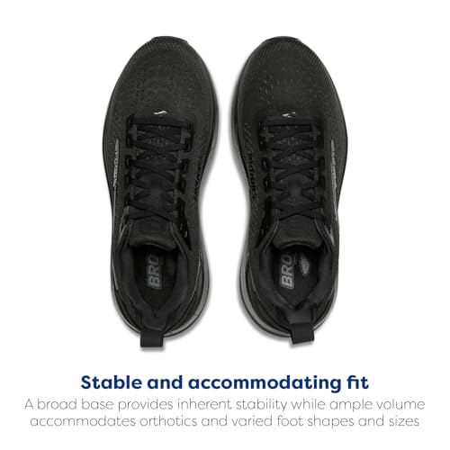 Brooks Men’s Ghost Max 4 Neutral Running & Walking Shoe - Black/Black/Ebony - 13 Wide