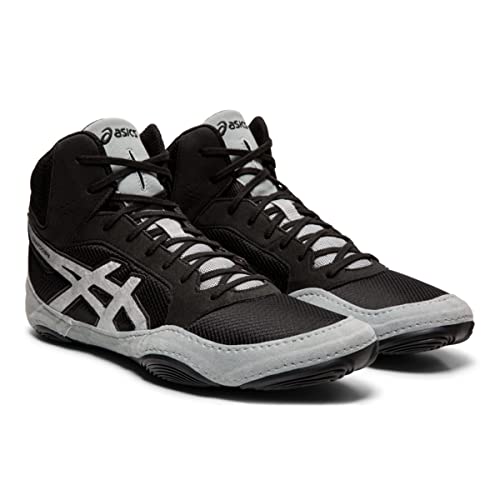 ASICS Unisex Snapdown 2 Wrestling Shoes, 7.5, Black/Silver