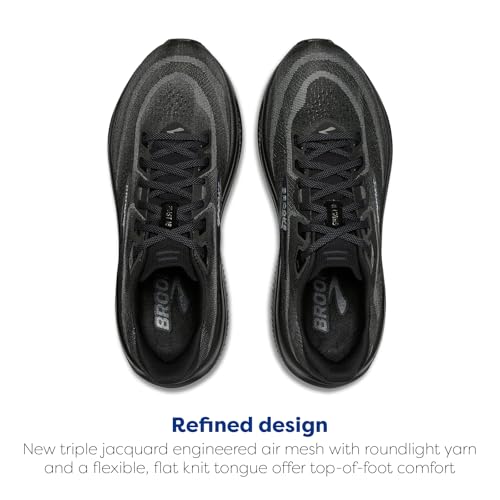 Brooks Men’s Ghost 18 Neutral Running & Walking Shoe - Black/Black/Ebony - 10.5 Wide