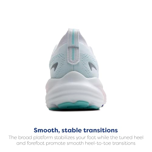 Brooks Women’s Glycerin 22 Neutral Running Shoe - White/Limpet Shell/Amparo Blue - 8.5 Medium